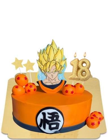  Gâteau Dragon ball Z super sayan vegan, sans gluten - 119