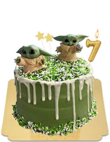 Gateausansoeufs.com Drip cake bébé yoda vegan, sans gluten - 1