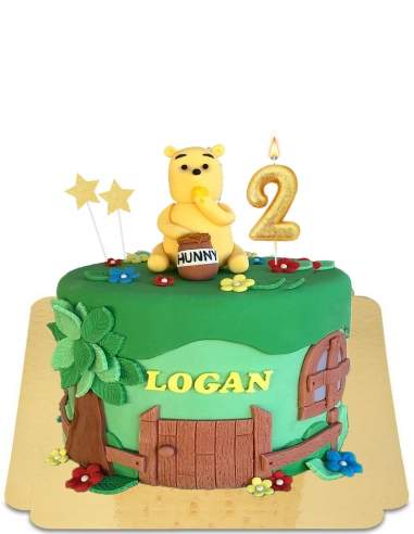  Gâteau Winnie l'ourson dans sa forêt vegan, sans gluten - 12