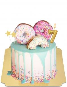  Drip cake à donuts palette de couleur pastel vegan, sans gluten - 9