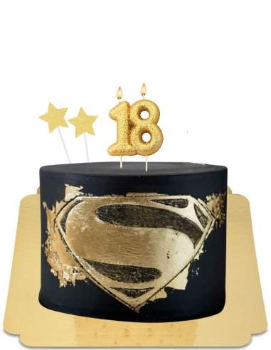  Gâteau Superman anniversaire de papa ou fête des pères vegan, sans gluten - 50