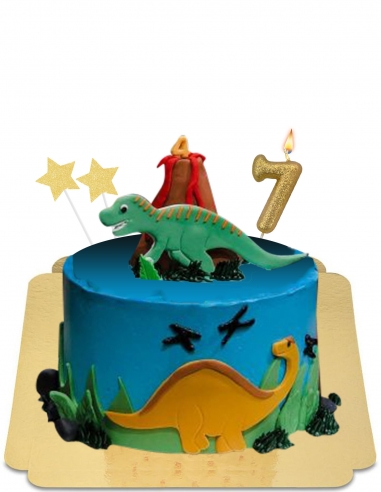  Gâteau dinosaure à volcan vegan, sans gluten - 65