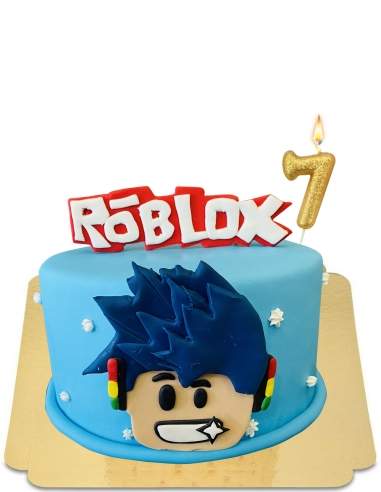  Gâteau Roblox bleu foncé vegan, sans gluten - 46