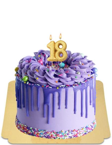  Drip cake violet avec meringues violettes vegan, sans gluten - 2