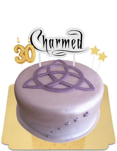  Gâteau Charmed signe du livre des ombre violet vegan, sans gluten - 50
