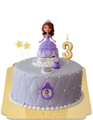  Gâteau Princesse Sofia chic à figurine vegan, sans gluten - 13