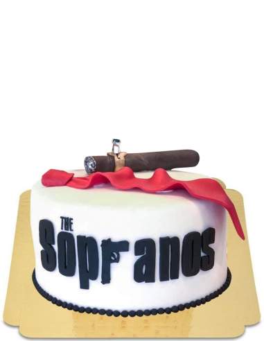  Gâteau Sopranos mafia à cravate rouge et gros cigar vegan, sans gluten - 33