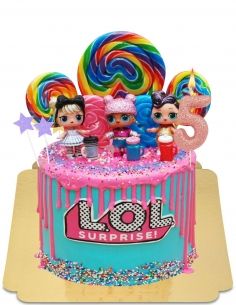  Drip cake LOL surprise à sucettes vegan, sans gluten - 27
