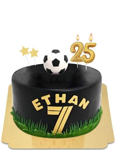  Gâteau de foot avec nom, numero et ballon de foot vegan, sans gluten - 50