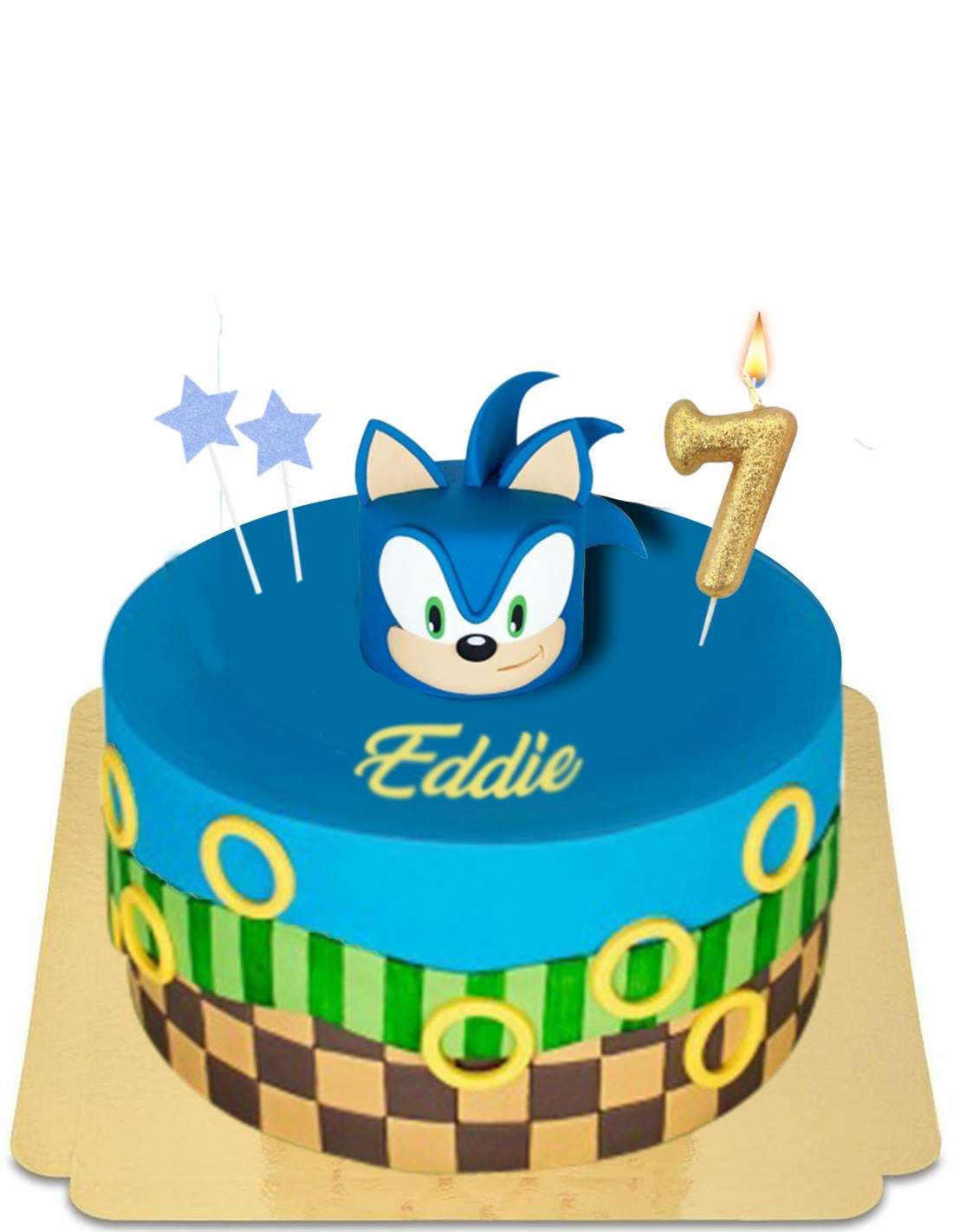 Sonic Boom 7,5 Glaçage comestible pour gâteau d'anniversaire