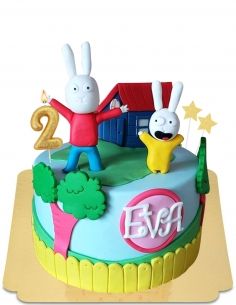  Gâteau Simon Lapin et Gaspard célèbrent vegan, sans gluten - 1