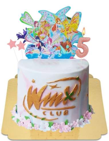  Gâteau Winx Club à fleurs vegan, sans gluten - 42