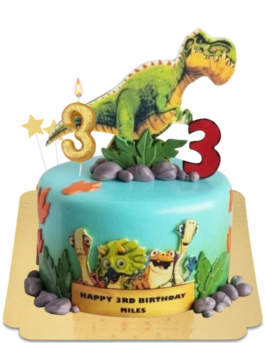 Gâteau d'anniversaire dinosaure t-rex