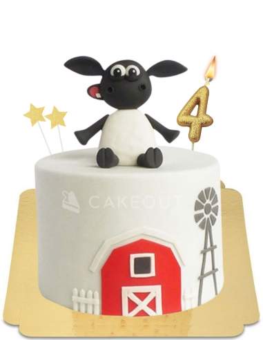  Gâteau Shaun le mouton s'amuse dans la grange vegan, sans gluten - 24