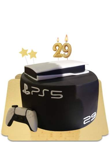  Gâteau PS5 blanche sur gâteau noir vegan, sans gluten - 44