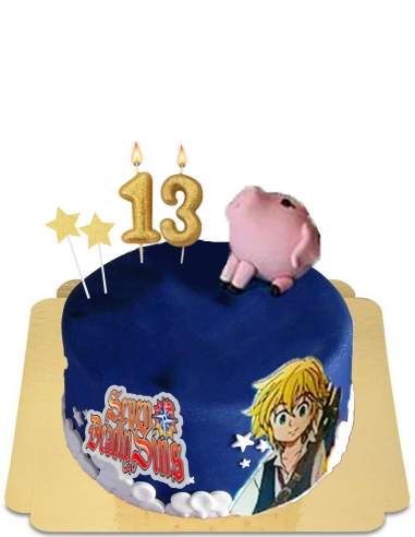  Gâteau Seven deadly sins avec cochon en pâte d'amande Hawk vegan, sans gluten - 48
