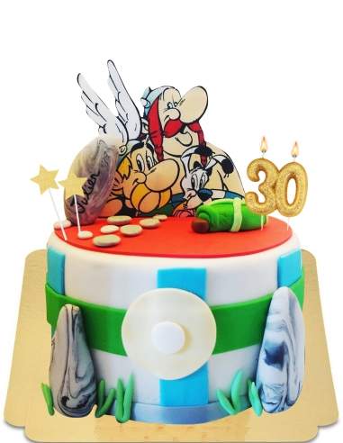  Gâteau Asterix et Obelix menhirs avec nom vegan, sans gluten - 43