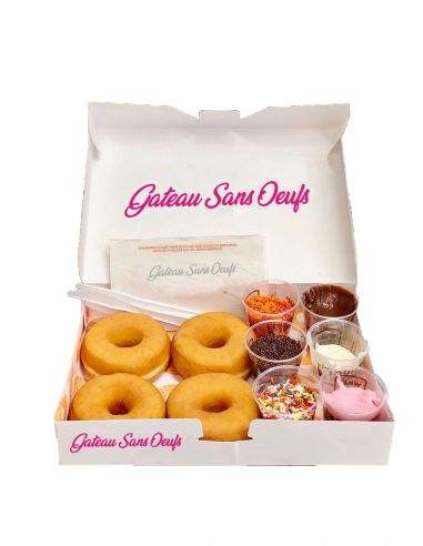  4 donuts à decorer vegan, sans gluten et sans sucre à IG bas - 1