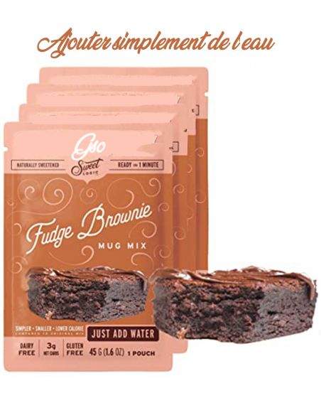  Mix préparation de 5 parts de brownies sans sucre, vegan et sans gluten adapté coéliaques et diabétiques - 80