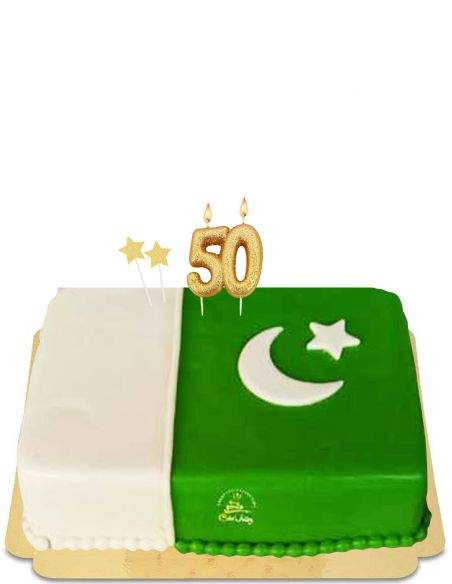 Gateausansoeufs.com Gâteau Pakistan drapeau vert et blanc vegan et sans gluten - 14
