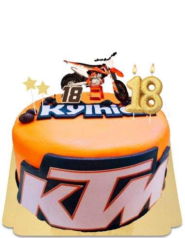 Gateau Motocross Ktm Orange Vegan Et Sans Gluten 44 90