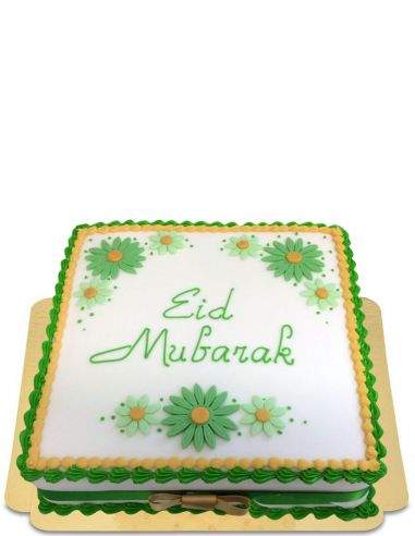 Gateausansoeufs.com Gâteau Eid Aid mubarak blanc, vert vegan et sans gluten - 12
