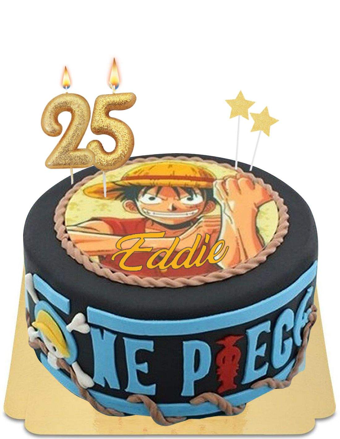 Gâteau One Piece Luffy le roi des pirates vegan et sans gluten